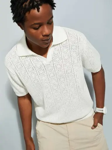 Knitted Polo t shirt